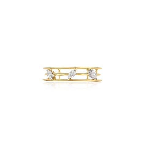 Rewind Triple Cord Marquise Ring