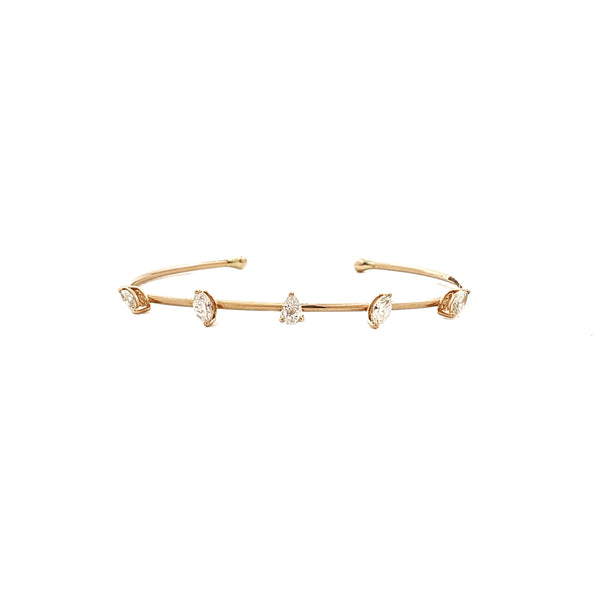 Rise Pear And Marquise Diamond Bracelet