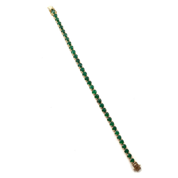 Bloom Reform Tennis Bracelet with Round Emeralds