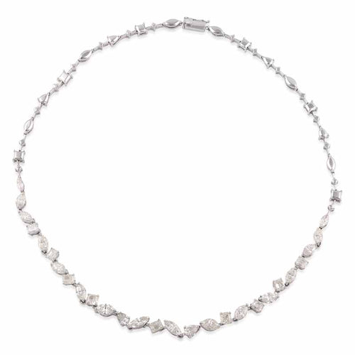 Pear Marquise Cluster Necklace
