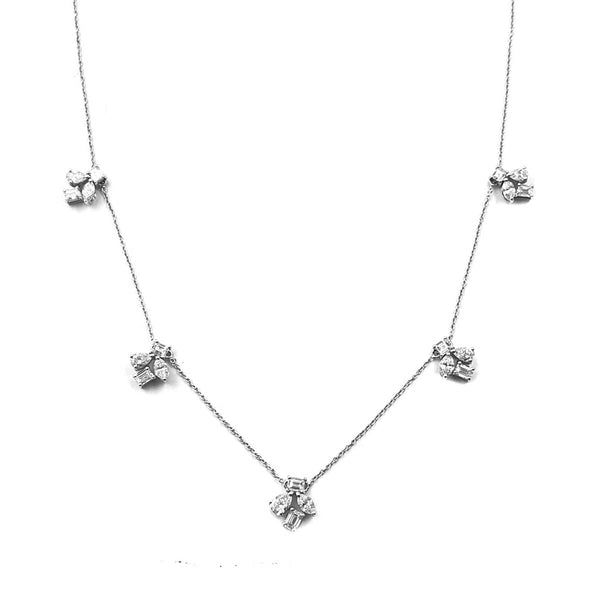Bloom Necklace with Pear, Marquise and Rose cut Diamonds