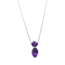 Load image into Gallery viewer, Bloom Pendant in Purple Sapphires
