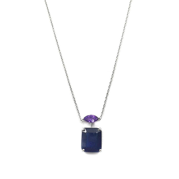 Bloom Pendant in Purple and Violet Sapphires
