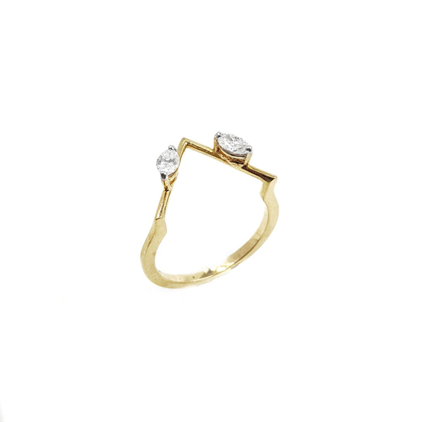 Rise Twin Marquise Ring