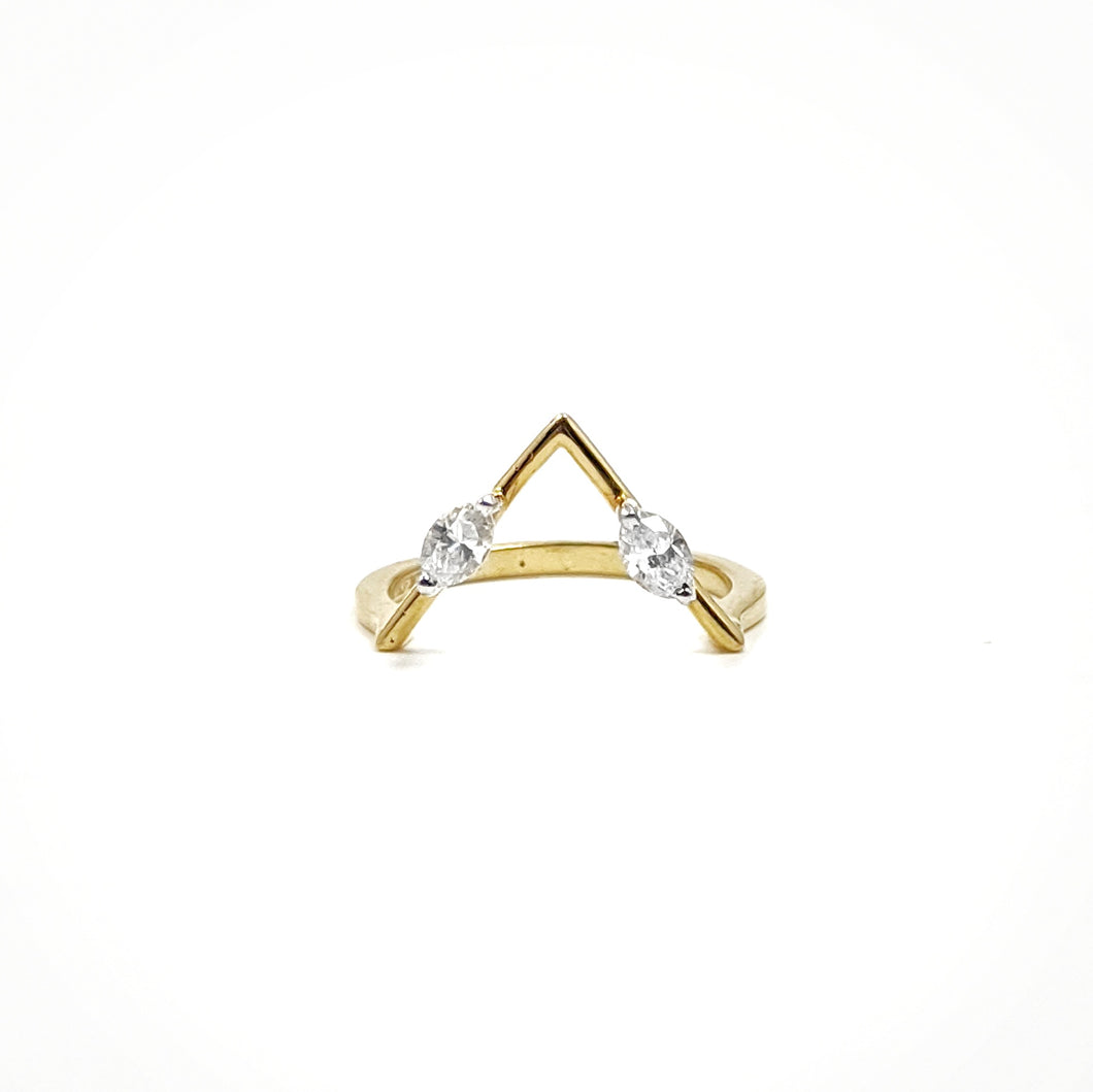 Rise Twin Marquise Ring