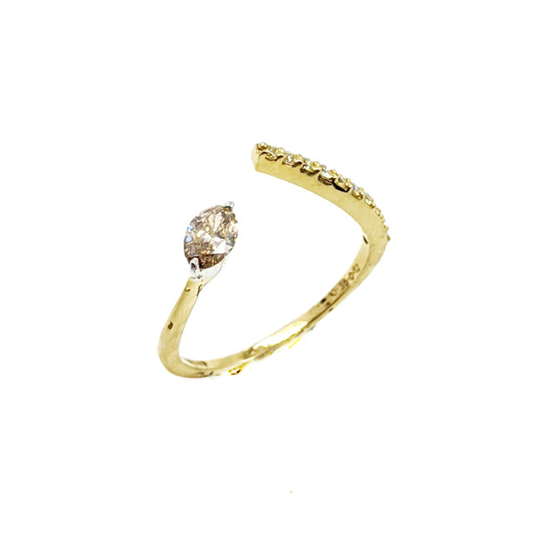 Rise Marquise Shape Diamond Ring