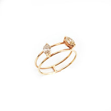 Load image into Gallery viewer, Escape Double Cord Marquise Ring
