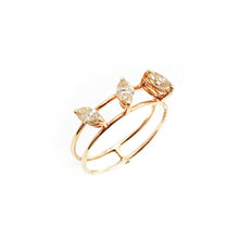 Load image into Gallery viewer, Escape Double Cord Marquise Trio Ring
