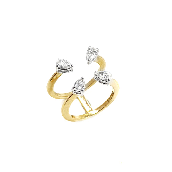 Citylights Pear Double Ring