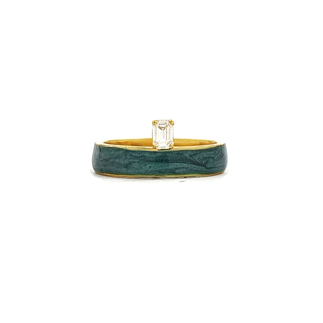 Rewind In Color Emerald Diamond Ring