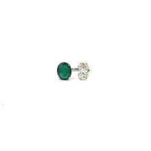 Load image into Gallery viewer, Bloom Ring with Emerald and Diamond Solitaire
