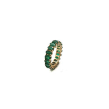 Load image into Gallery viewer, Bloom Eternity Band with Oval Emeralds
