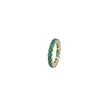 Load image into Gallery viewer, Bloom Eternity Band with Round Emeralds
