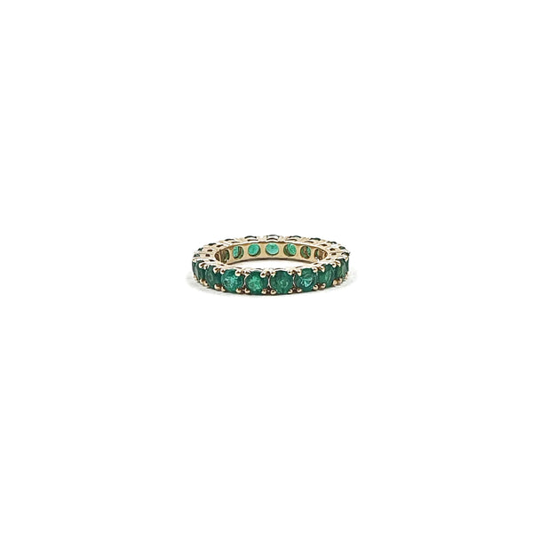 Bloom Eternity Band with Round Emeralds