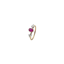 Load image into Gallery viewer, Bloom Ring with Oval Ruby
