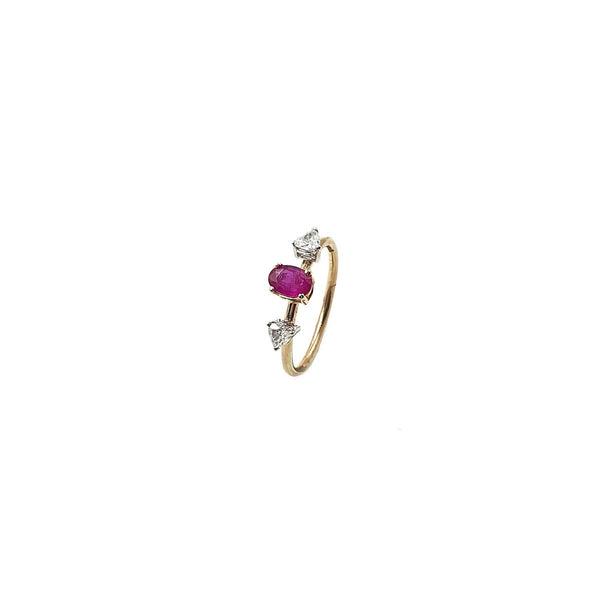 Bloom Ring with Oval Ruby