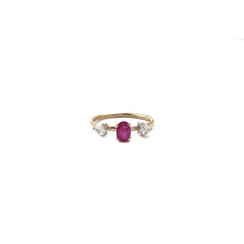 Load image into Gallery viewer, Bloom Ring with Oval Ruby
