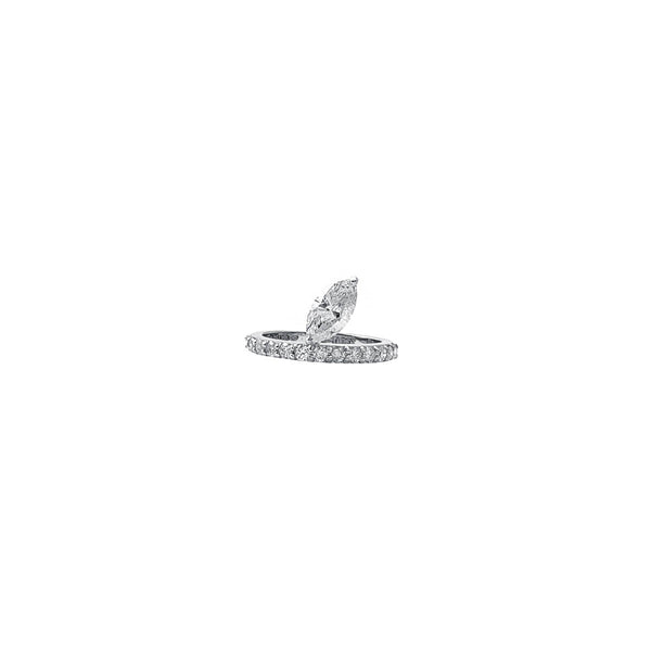 Bloom Diamond Ring with Marquise Solitaire