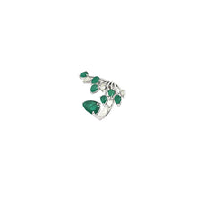 Load image into Gallery viewer, Bloom Emerald Ring in White Gold
