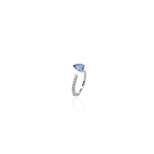 Load image into Gallery viewer, Carved Bloom ring in leafy blue sapphire
