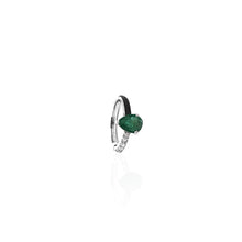 Load image into Gallery viewer, Yin &amp; Yang Ring with Emerald Stone
