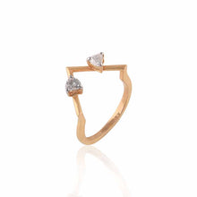 Load image into Gallery viewer, Rise Twin Heart Diamond Ring
