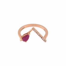 Load image into Gallery viewer, Rise Pear Shape Ruby Ring

