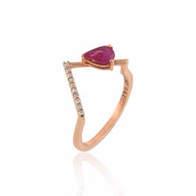 Load image into Gallery viewer, Rise Pear Shape Ruby Ring
