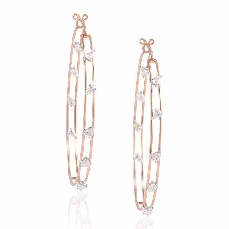 Escape Double Cord All Pear Hoops