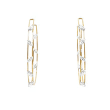 Load image into Gallery viewer, Escape Two Line Marquise Hoops
