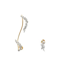 Load image into Gallery viewer, Bloom Endure Vine Earcuff in Marquise Diamonds and Yellow Gold
