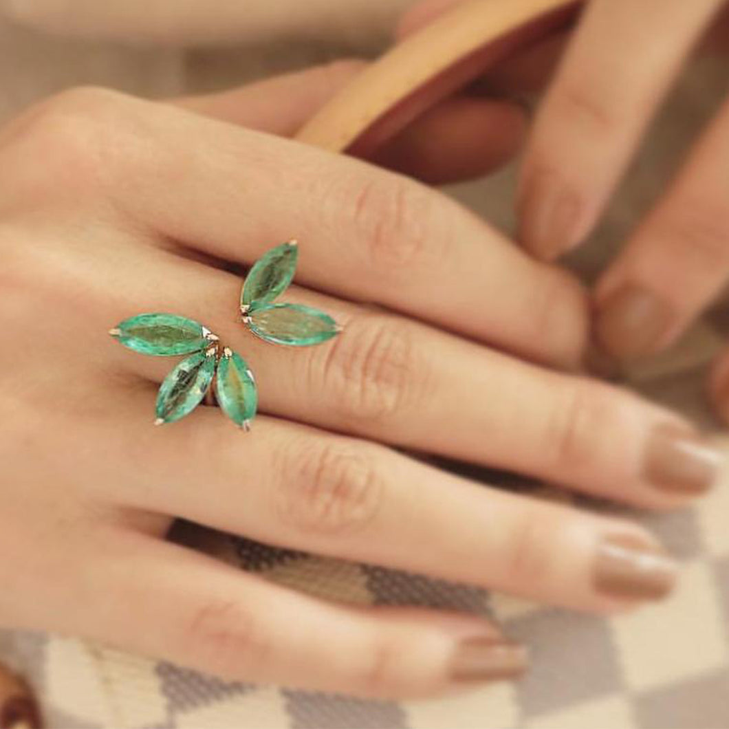 Rise Abstract Flower Ring