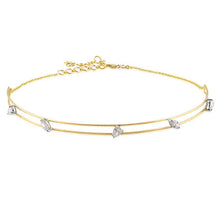 Load image into Gallery viewer, Escape Double Cord Pear Marquise Choker

