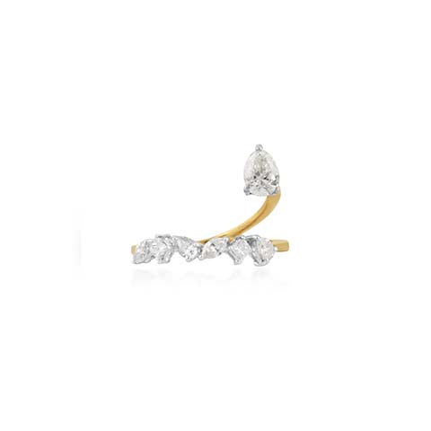 Rewind Pear And Mix Diamonds Ring