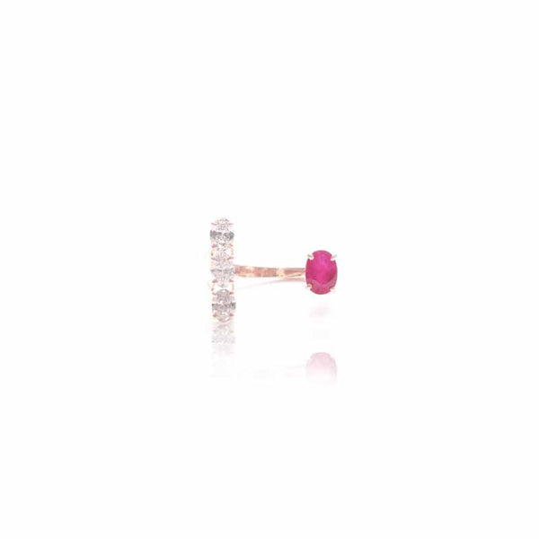 Rise Oval Ruby Diamond Ring