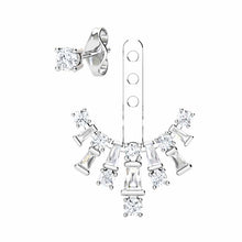 Load image into Gallery viewer, Citylights Baguette White Gold Earjacket
