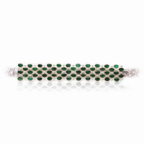 Emerald Oval Symmetrical Choker Necklace